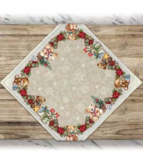 CENTRO TAVOLA ORSETTO 1PZ 93X93 GOBELIN NATALE