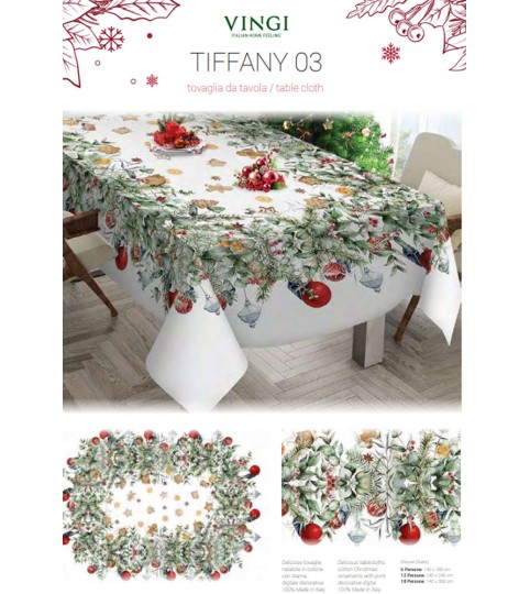 TOVAGLIA X12 TIFFANY DIS 3 STAMPA DIGITALE NATALE