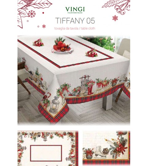 TOVAGLIA X12 TIFFANY DIS 5 STAMPA DIGITALE NATALE