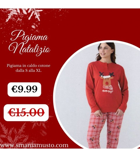 PIGIAMA DONNA INTERLOCK NATALE ANGEL