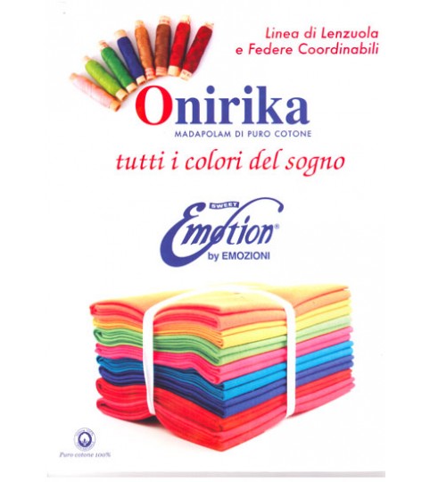 FEDERE ONIRIKA 2 PEZZI TINTA UNITA COTONE 100%