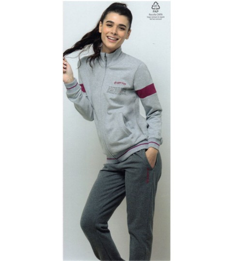 TUTA DONNA LA6060 FELPA FULLZIP LOTTO