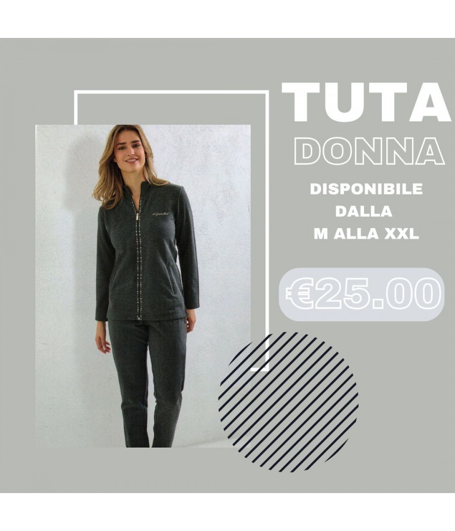 TUTA DONNA GA6019 FULLZIP FELPA GRANCHIO