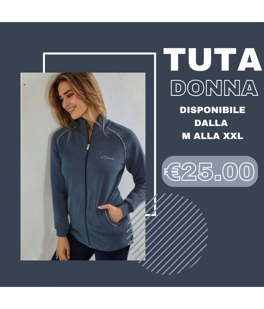 TUTA DONNA GA6020 FULLZIP FELPA GRANCHIO