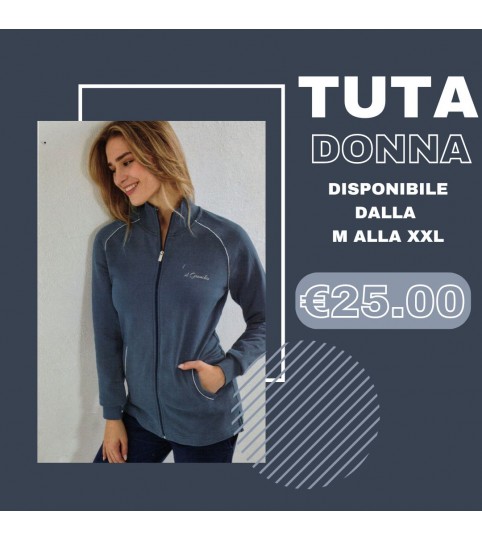 TUTA DONNA GA6020 FULLZIP FELPA GRANCHIO