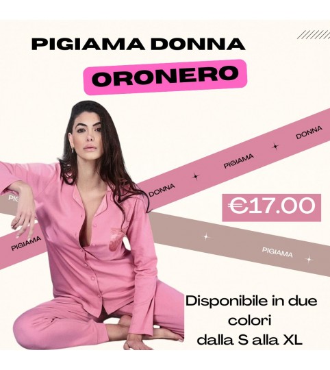 PIGIAMA DONNA 1166 INTERLOCK ORONERO