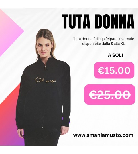 TUTA DONNA F31 FULLZIP FELPA ANGELS