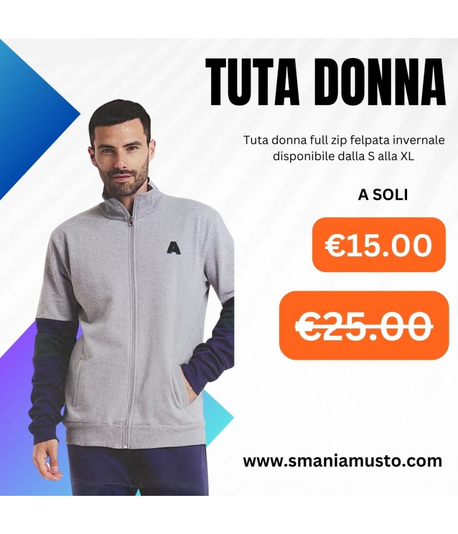 TUTA UOMO M36 FULLZIP FELPA...